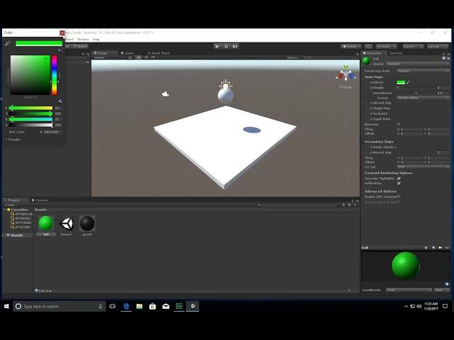 Bouncing Ball Unity 3d Part 1