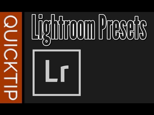 SO INSTALLIERST DU LIGHTROOM PRESETS | QUICKTIP