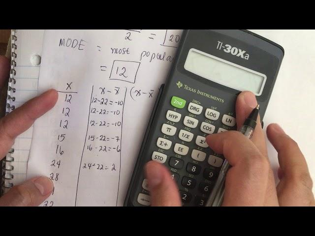 How to find the mean, median, mode, standard deviation and variance.