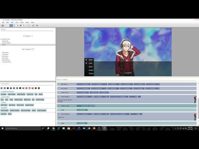 Visual Novel Maker Tutorial - Timers - Episode 10