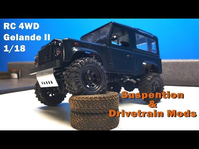 RC4WD 1/18 Gelande II: Suspension and Drivetrain Mods