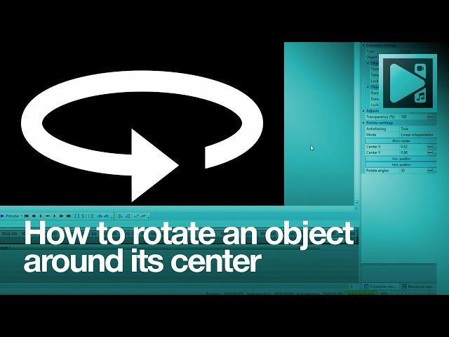 How to rotate an object around its center in VSDC Free Video Editor