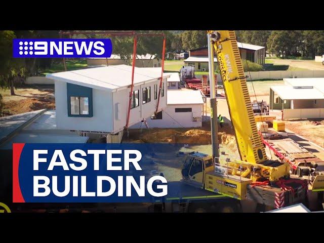 Push to kickstart construction of modular homes | 9 News Australia