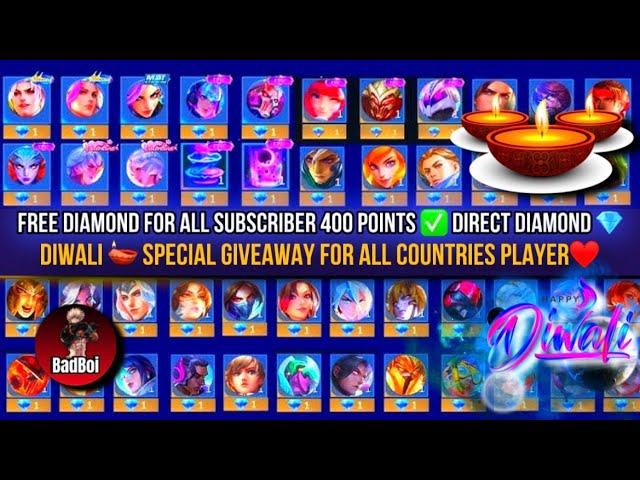 FREE DIAMOND  FOR EVERY SUBSCRIBER | PROMO DIAMOND SPECIAL GIVEAWAY #MLBBLIVE DAY25