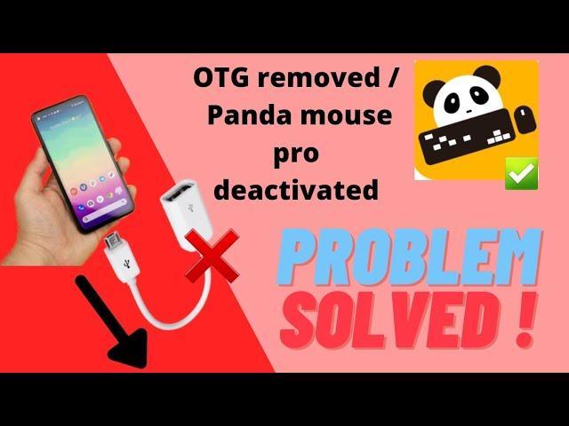 Panda Mouse Pro deactivated problem after removing otg | problem solved | #BGMI