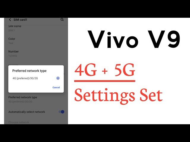 Vivo V9 4G + 5G Settings Setup