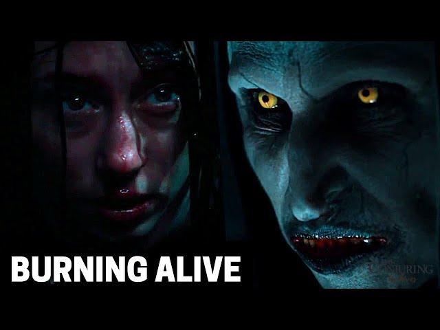 Burning Alive | The Nun II (2023) - Taissa Farmiga & Bonnie Aarons