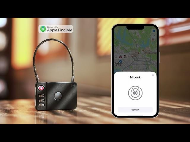 MiLock: The Revolutionary Anti-Loss Luggage Lock, Stress-Free with Built-in Apple Find My Technology