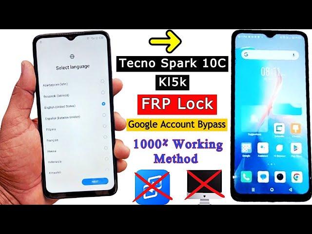 Tecno Spark 10c (K15k) FRP Bypass 2024 | All Tecno Android 12 Frp Bypass | Google Account Unlock