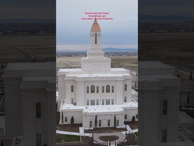 flying around the Deseret Peak Utah Temple