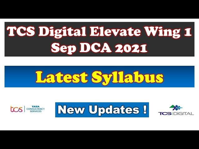 Syllabus for September 2021 DCA | TCS DCA 2021 Syllabus |