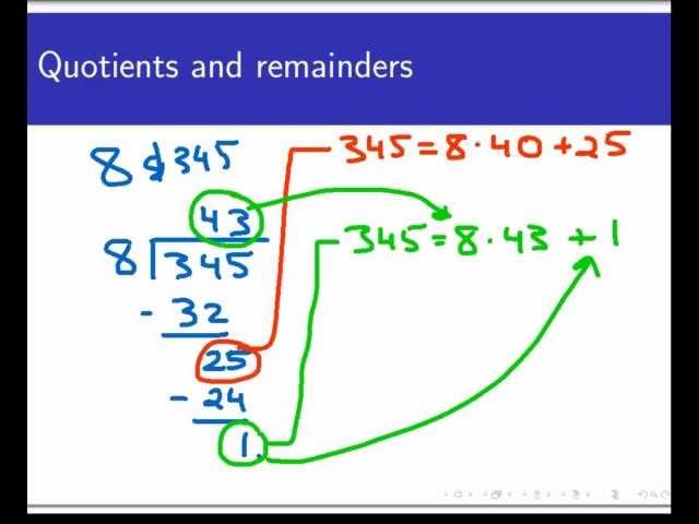 The Division Algorithm (Screencast 3.5.1)