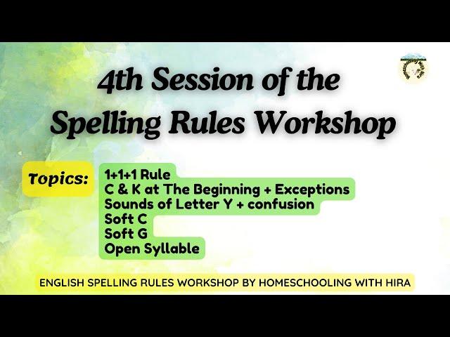 Spelling Rules Workshop Day 4/ Doubling of the Final consonant in stressed syllables/ Open Syllable