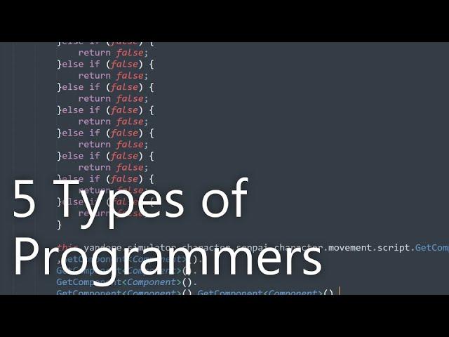 5 Types Of Programmers