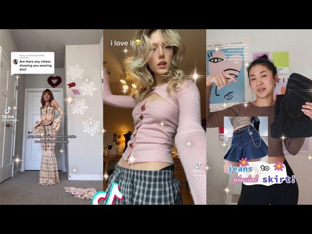 Thrift flip DIY clothes upgrade tik tok compilation