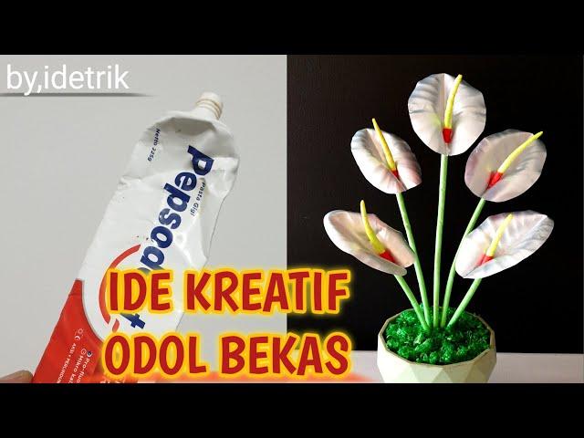 Ide Kreatif dari tempat Odol Bekas || Kerajinan Barang Bekas di Rumah || Membuat Bunga Calla Lily