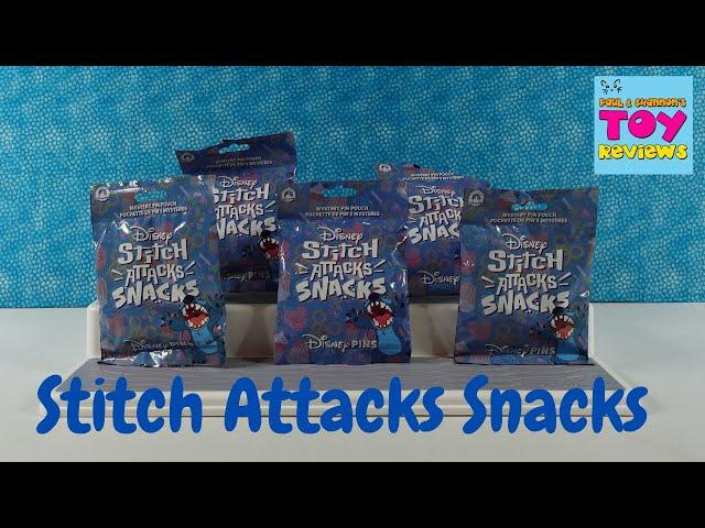 Disney Stitch Attacks Snacks Blind Bag Collector Mystery Pin Packs Opening