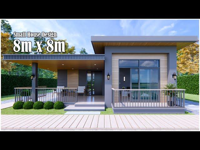 Beautiful Small House | 8m x 8m House Design (2Bedroom)