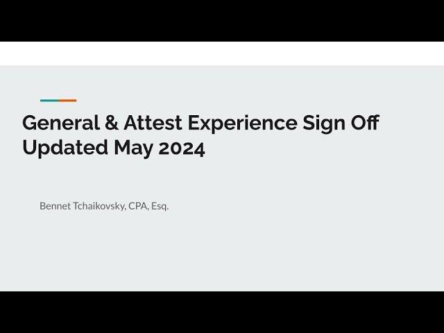 Update: Work Experience Requirement to become a CPA in California - May 2024