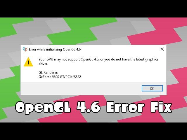 Nintendo Switch Emulators on an old PC / OpenGL 4.6 Error Fix (Yuzu, Ryujinx)