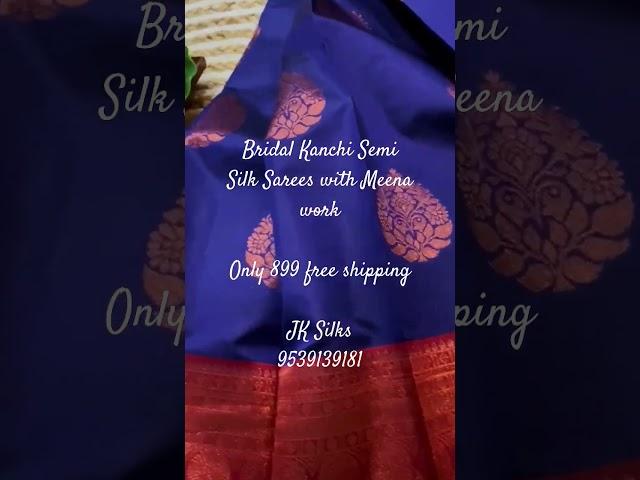 Bridal Kanchi Semi Silk Sarees||JK SILKS||#trendysarees