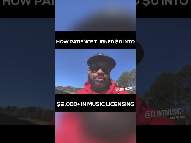 How patience turned $0 to $2,000+ in music licensing