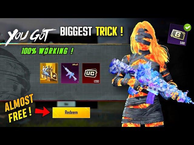 BIGGEST TRICK  FREE MUMMY M416 SKIN & NEW LAVA INFERNO MUMMY SET | BGMI ANNIVERSARY CRATE | FREE UC