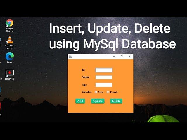 Insert, update, delete in MySql Database, using Netbeans, JFrame, Xampp | 2021 