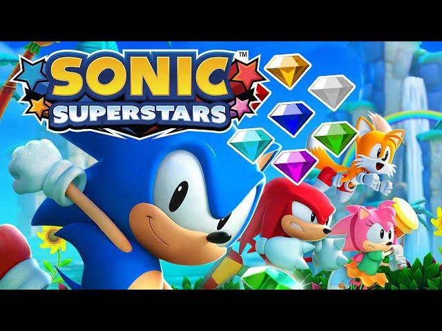 Sonic Superstars - Full Game 100% Walkthrough (All Chaos Emeralds, 0 Deaths/4K)