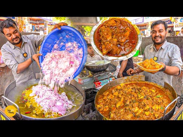 Mukherjee Nagar Chacha Bhatija Selling Cheapest Tawa Chicken Rs. 70/- Only l Delhi Food Tour