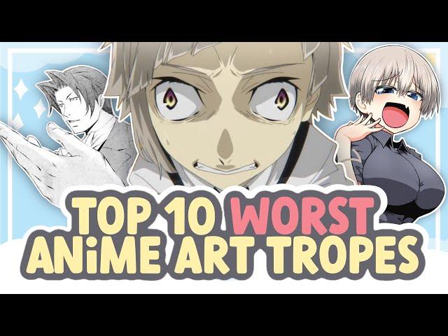 Top 10 WORST Anime Art Tropes (And I Draw Them All) || SPEEDPAINT + COMMENTARY