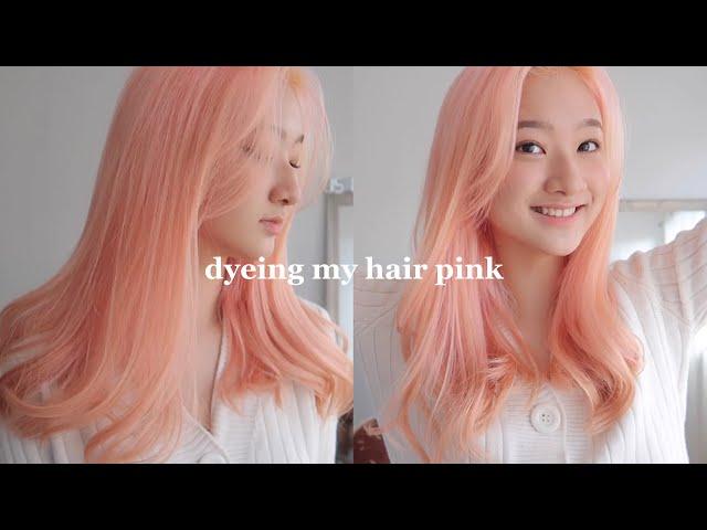 bleaching + dyeing my hair pink for only 35 pesos!! (Philippines)