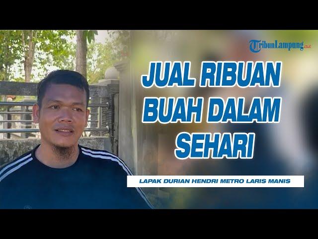 Lapak Durian Hendri Metro Laris Manis, Mampu Jual Ribuan Buah dalam Sehari