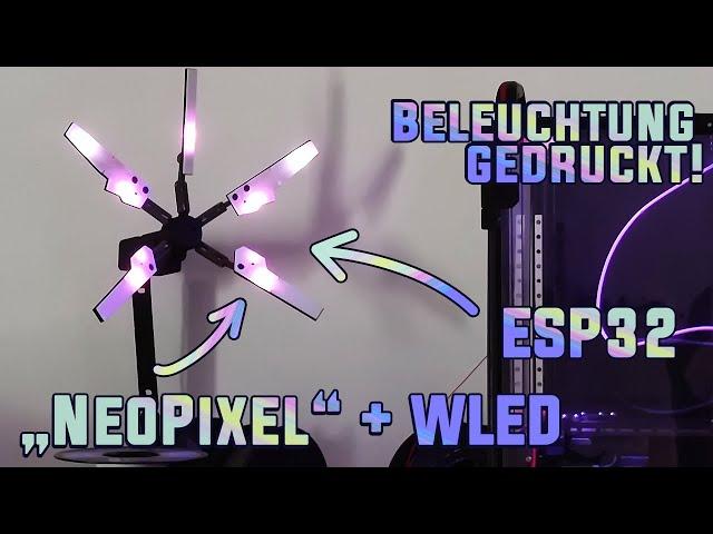 Lampe gedruckt! WLED + ESP32 mit USB C!