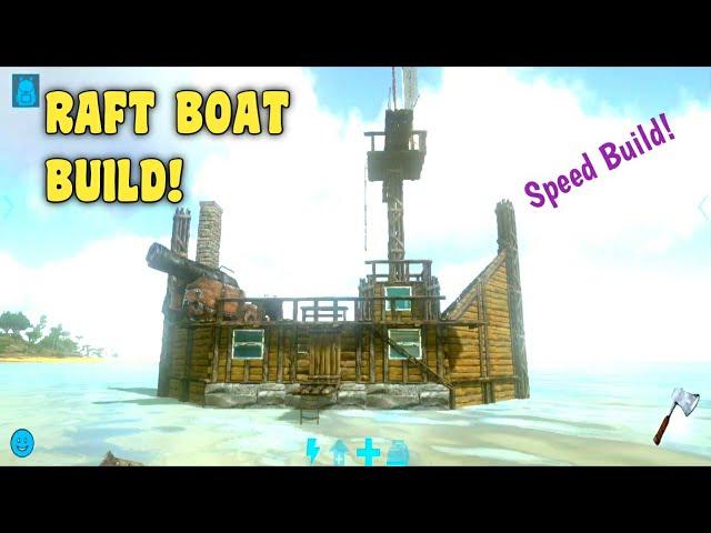 Ark Mobile Raft Boat Build (2024) | Ark Mobile Raft Build | Ark Mobile Raft Base | 2024