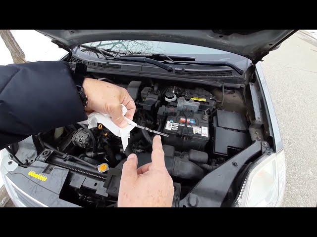 NISSAN Sentra - Checking the CVT Fluid Level