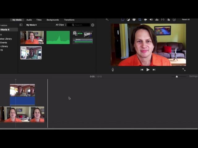 How to show two videos on screen at one time in iMovie