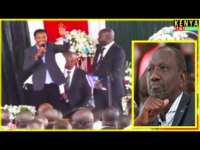 Crowd ERUPTS as Salasya is introduced to Ruto at Chebukati burial in Trans Nzoia