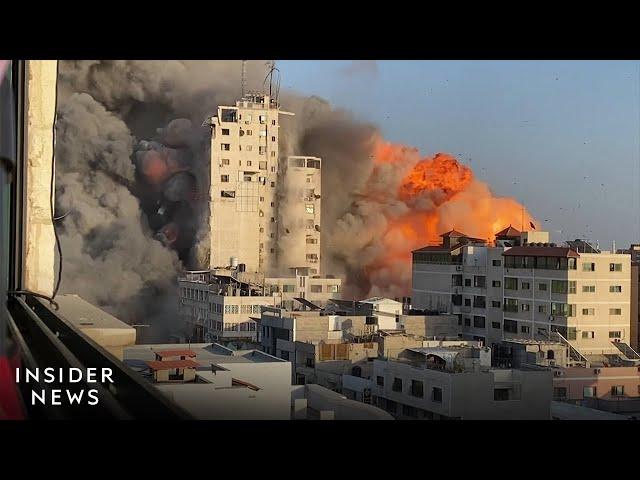 Dramatic Footage Shows Gaza Under Attack And Missiles Targeting Israel