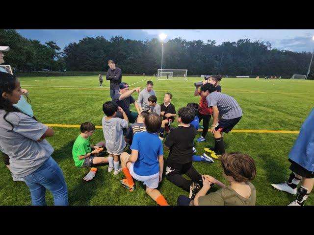 Frodo plays football (soccer) with his team, the Predators in Parents vs Predators match.