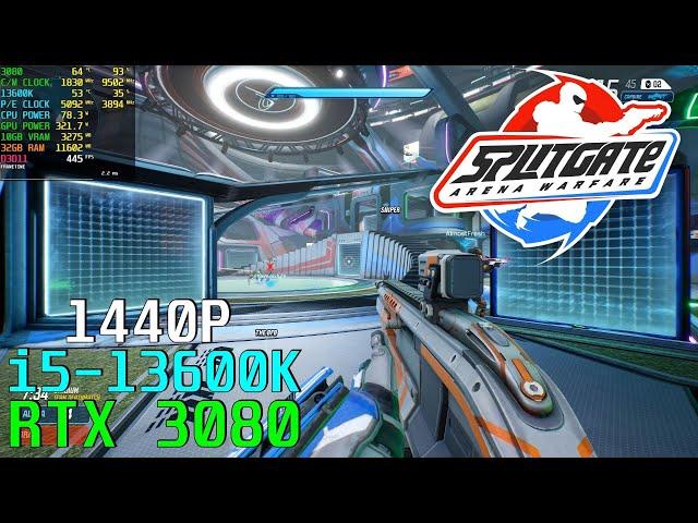 Splitgate: RTX 3080 | 13600K 5.1GHz | High 1440P