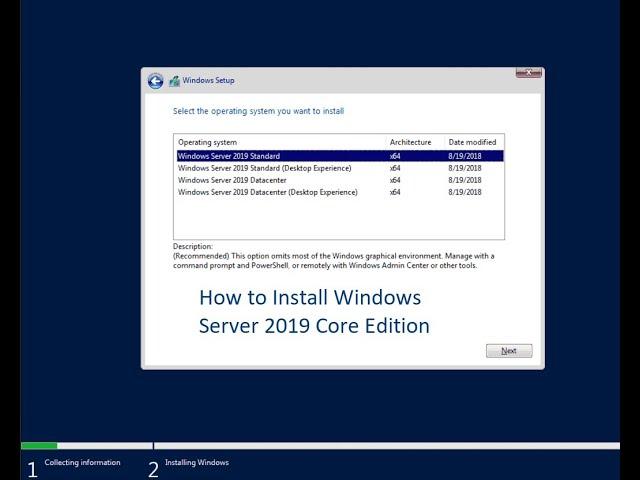 How to Install Windows Server Core Edition