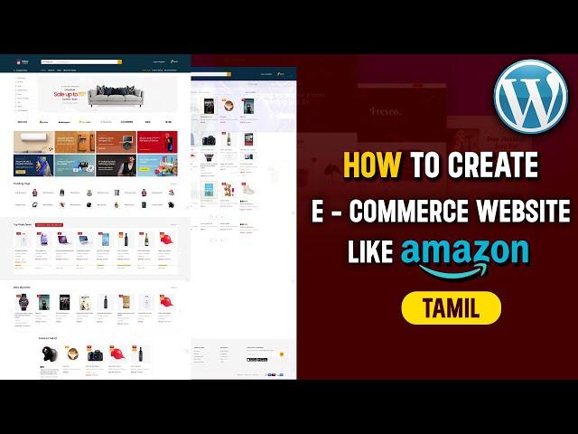 How To Create a  E - Commerce Website Like Amazon in Wordpress 2024 ️ Valavan Academy