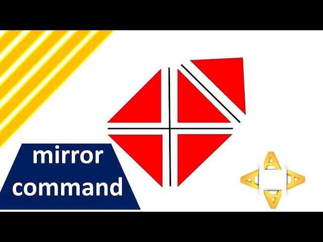 Understanding AutoCAD Mirror Command. learn it fast. how to use mirror in Autocad