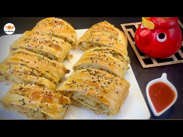 Bakery style chicken bread recipe at home | easy cheesy chicken bread| SAIMA HASHMI@Saima319