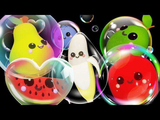 Fruits Dancing with Bubbles - Dancing Fruit - Bubbles Party - Fun Dance Video with Music & Animation