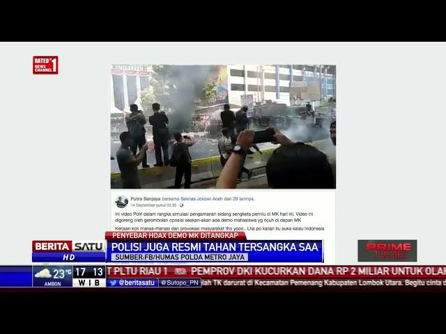 Polisi Tangkap 4 Penyebar Hoaks Demo Rusuh di Gedung MK