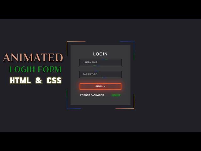 Animated login page using HTML & CSS only. #effects #html #css #loginform #login #coding #webdesign