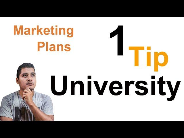 Marketing Plans – 1 Tip University