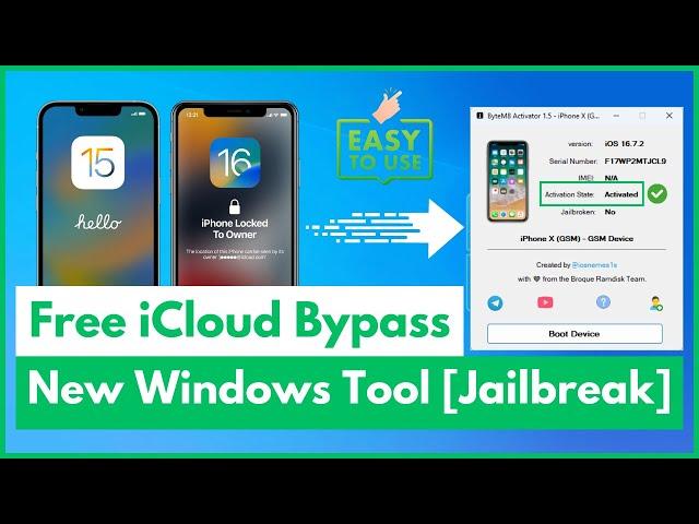 [FREE] Untethered iCloud Bypass Hello Screen | iOS 12-13-14-15-16 | ByteM8 Activator | Fahad Ahmad